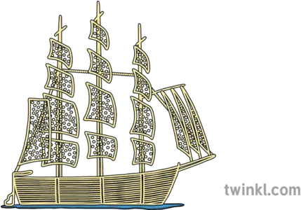 Ship No Background Lights Decorations Sail Png Ship Transparent Background