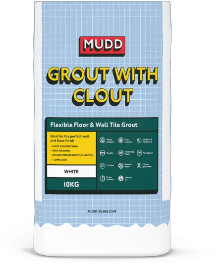 Mudd Grout With Clout Flexible Floor U0026 Wall Tile Dark Grey 10kg Pattern Png Clout Png