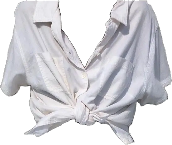 Shirt White Buttonup Croptop Cute Silk Png Aesthetic Pngs