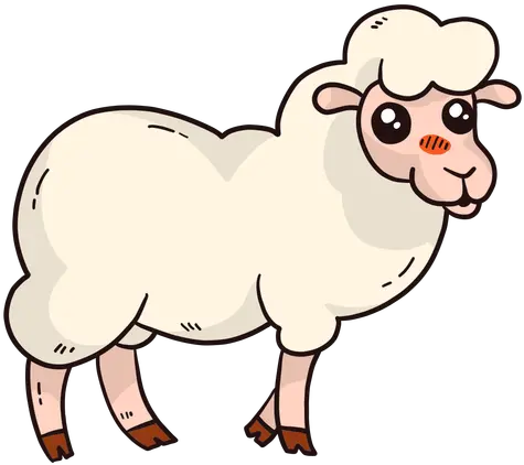 Cute Sheep Wool Lamb Hoof Flat Eid Ul Adha Got Png Lamb Png