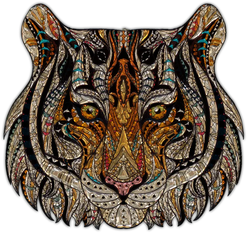 Tiger Head Png Tiger Head Metallizer Art Zentangle Zentangles Animal Art Tiger Head Png