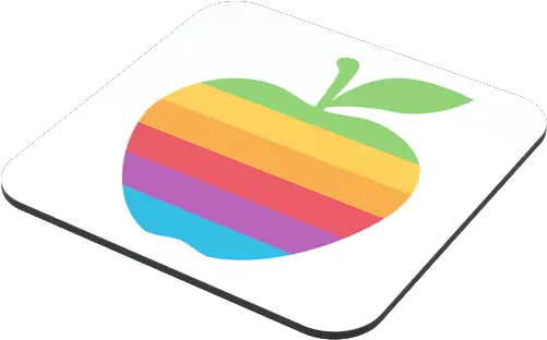 Colourful Apple Coaster Just Stickers Graphic Design Png Apple Logo Sticker