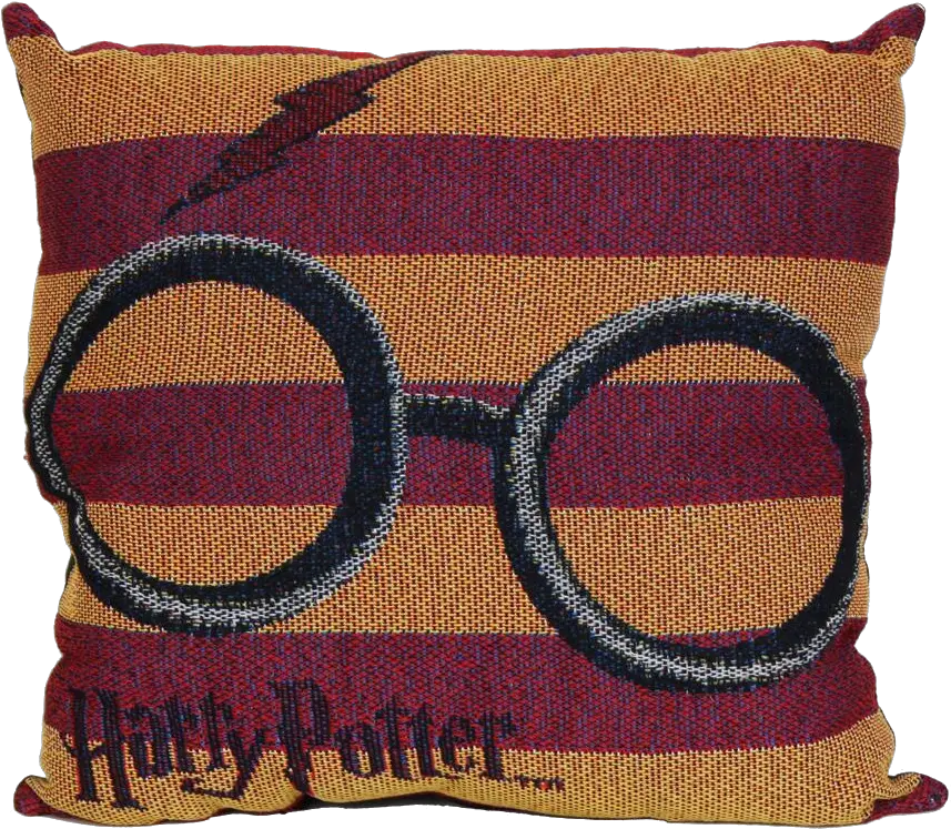 Harry Potter Glasses And Lightning Bolt Woven Tapestry Pillow Harry Potter Crochet Pillow Png Harry Potter Glasses Transparent