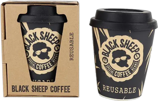 Re Usable Coffee Cup Black Sheep Coffee Cup Png Coffee Cup Transparent