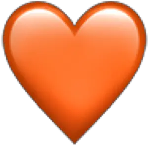Orange Heart Emoji Iphone Freetoedit Heart Png Iphone Heart Emoji Png