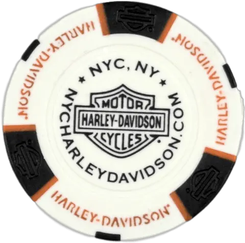 Nyc White Poker Chip Harley Davidson Png Poker Chips Png
