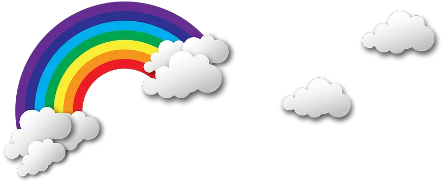 Toddler Group Color Gradient Png Rainbow Cloud Png