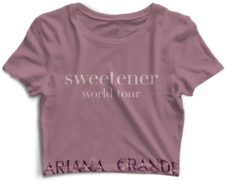 Ariana Grande Sweetener World Tour U2014 Erick Holmquist Women Red Crop Top Shirt Png Ariana Grande Transparent