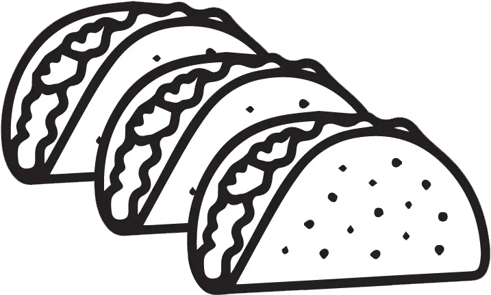 Taco Black And White Png U0026 Free Whitepng Taco Black And White Taco Transparent