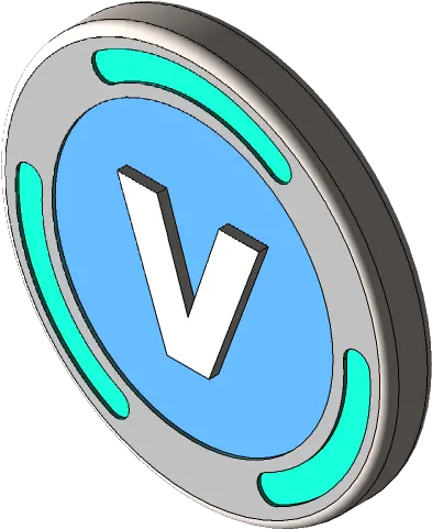 Vbuck 3d Cad Model Library Grabcad Circle Png Vbucks Png