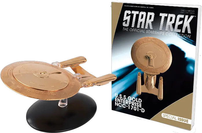 Uss Enterprise D Goes For Gold With Hero Collector Star Trek Gold Enterpris D Png Uss Enterprise Png