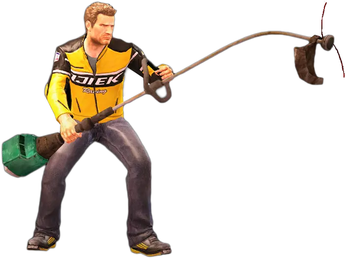 Download Hd Dead Rising Grass Trimmer Holding Dead Rising Dead Rising 2 Png Dead Grass Png