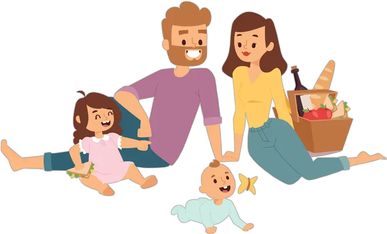 Park Clipart Happy Family Transparent Transparent Family Picnic Clipart Png Family Clipart Png