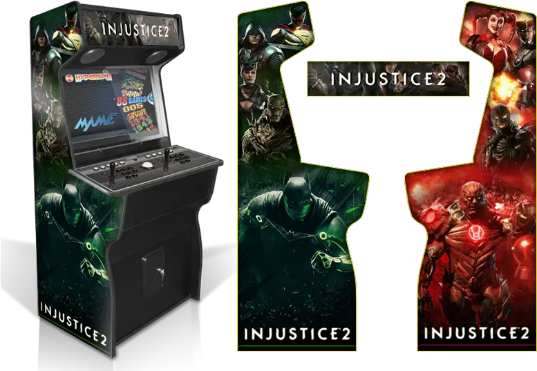 Customer Submitted Custom Permanent Full Injustice 2 Retro Arcade Cabinet Graphics Png Injustice 2 Logo Png