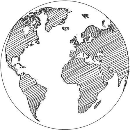 Lincolnshireu2013prairie View School District 103 Homepage Globe Sketch Png Earth Icon Black And White