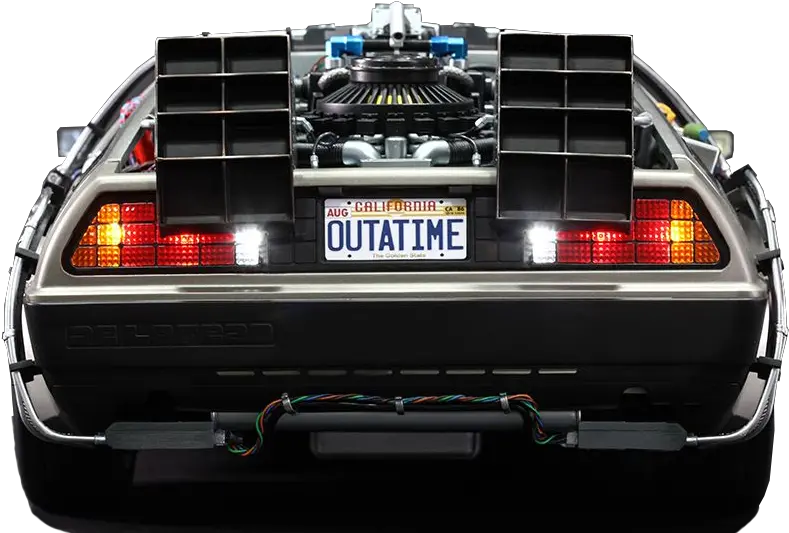 Delorean Back View Delorean Png Transparent Delorean Png