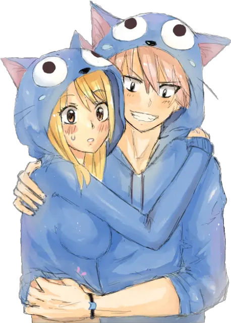 Nalu Natsu Lucy Fairytail Cute Natsu And Lucy Png Natsu Png