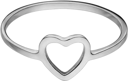 Heart Ring Silver Solid Png Silver Heart Png