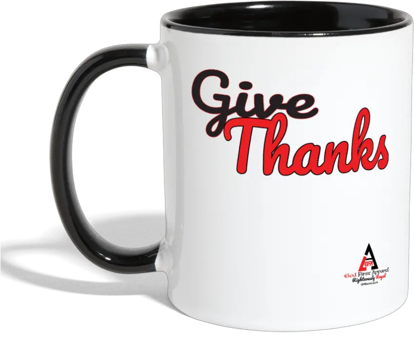 Give Thanks Contrast Mug Coffee Cup Png Give Thanks Png