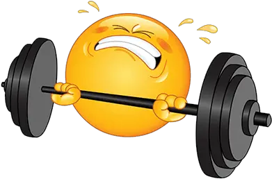 Smiley Lifting Weights Emoji Working Out Png Weights Png