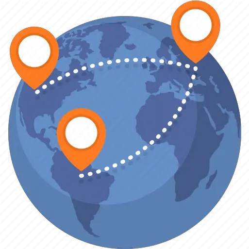 Navigation Pin Route World Map Icon Download On Iconfinder Map Location Globe Png World Map Icon