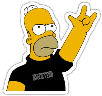 Homer Simpson Is A Led Head Rock And Roll Simpson Png Homero Png