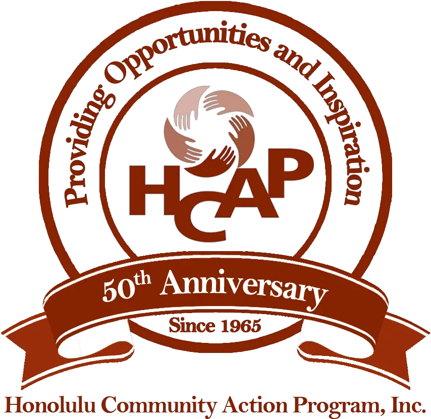 Hcap Inc 50th Anniversary Logo Honolulu Community Action Honolulu Communitty Action Program Png Anniversary Logo