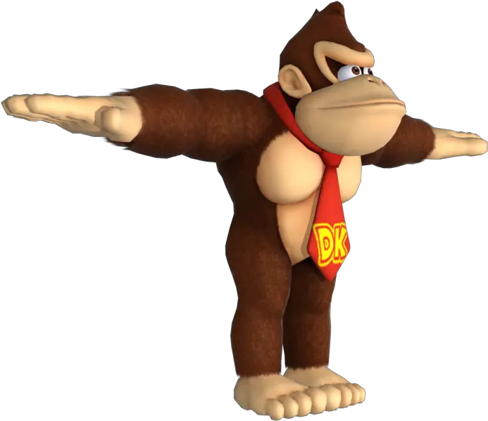 Wii U Donkey Kong T Pose Transparent Png Donkey Kong Transparent