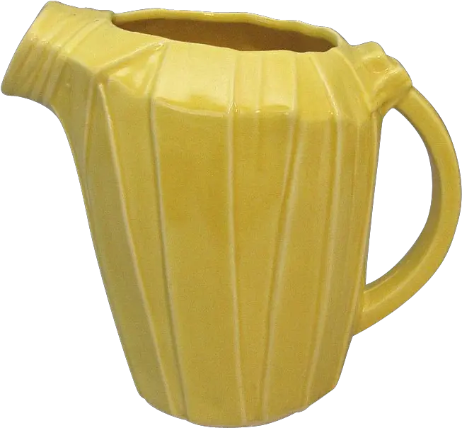 Mccoy Water Pitcher Yellow C1938 Superior Condition From Ceramic Png Water Pitcher Png