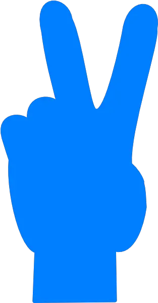 Blue Peace Hand Clip Art Vector Clip Art Clip Art Png Peace Hand Sign Png