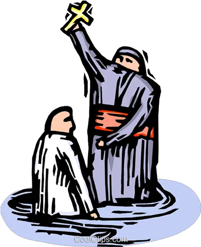 Priest Performing A Baptism Royalty Free Vector Clip Art Priest Baptism Png Priest Png