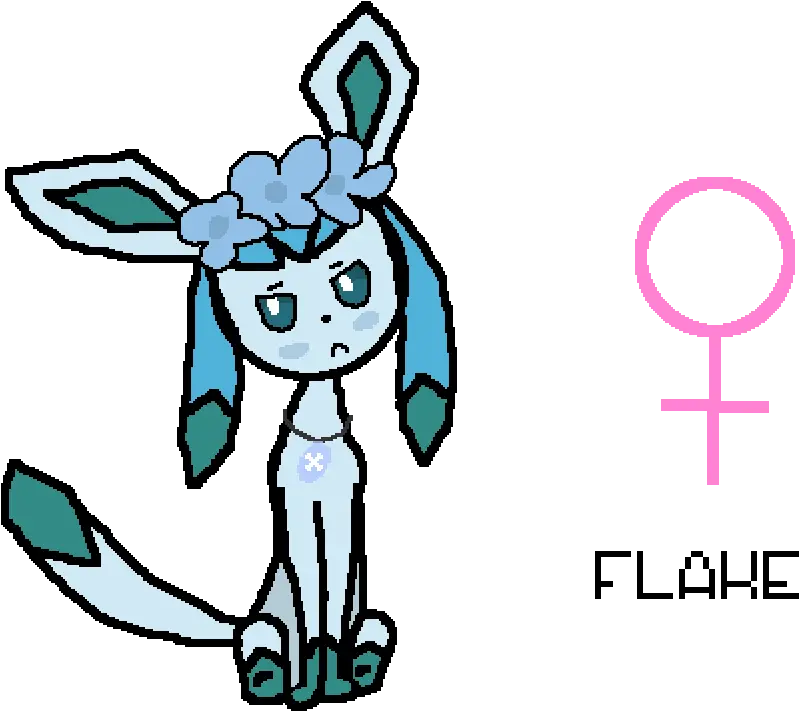 Pixilart Flake The Glaceon By Redninja0809 Dot Png Glaceon Transparent