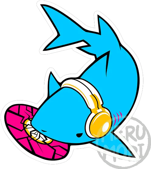 Dj Shark Sticker U2014 Meru Mori Clip Art Png Dj Png
