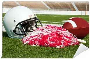 American Football Helmet And Pom Poms Wall Mural U2022 Pixers We Live To Change Football And Pom Poms Png Pom Poms Png