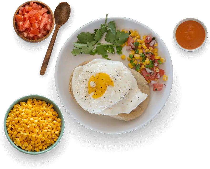 Download Hd Black Bean Sweet Corn Pupusa Png Breakfast Png