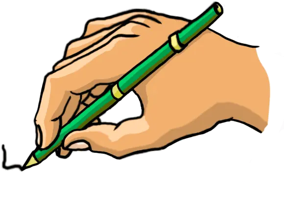 Writing Hand Clipart Png Cartoon Hand With Pen Writing Png