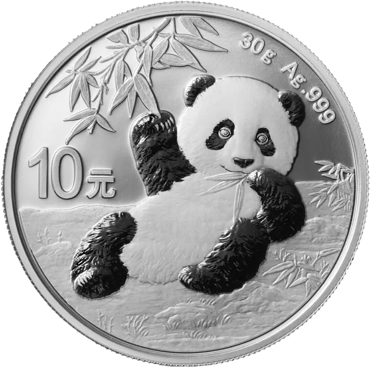 30g China Panda 2020 Silver Coin China Panda Silver Coin 2020 Png Coin Transparent