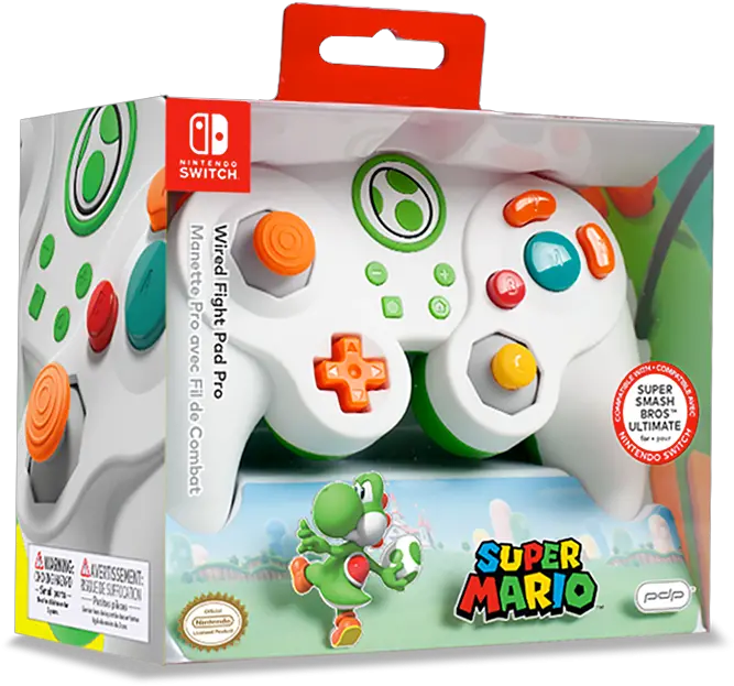 Pdp Nintendo Switch Fight Pad Pro Yoshi Controller Super Mario 3d Land Png Nintendo Controller Png