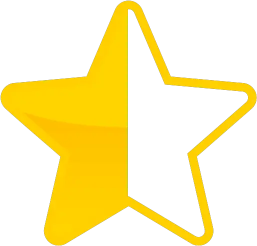 Star Half Yellow Icon Png And Svg Half Star Icon Png Half Icon