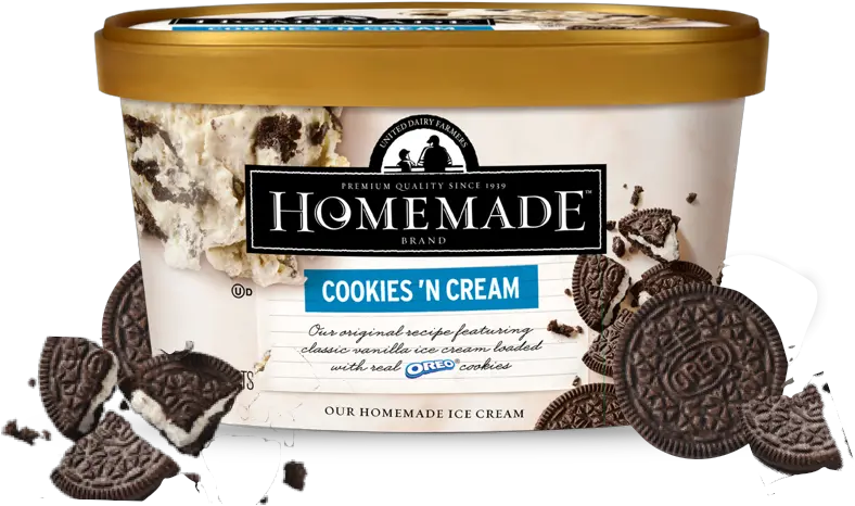 Homemade Brand Ice Cream Oreo Homemade Ice Cream Brand Png Oreo Transparent