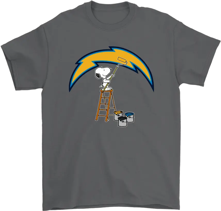 Snoopy Paints The Los Angeles Chargers Logo Nfl Football Shirts Funny Supernatural Shirt Png Chargers Logo Png