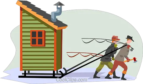 The Winter Ice Fishing Shack Royalty Free Vector Clip Art Ice Fishing House Clip Art Png Shack Png