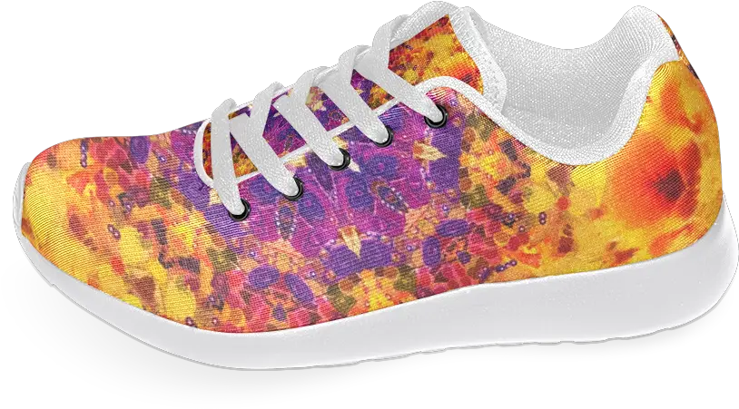 Running Shoes 020 Round Toe Png Purple Flame Png