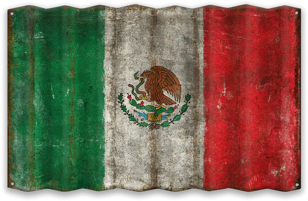 The Flag Of Mexico Corrugated Metal Sign Mexico Flag Png Mexican Flag Png