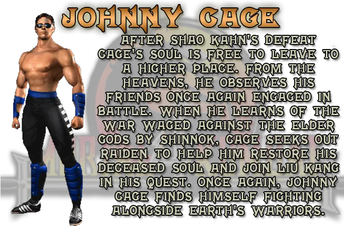 Johnny Cage Mortal Kombat Johnny Cage Png Johnny Cage Png