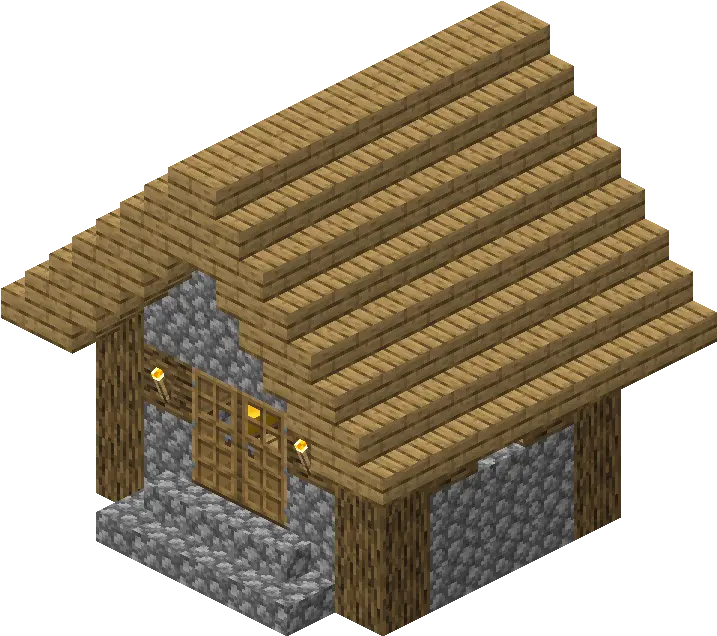 Plains Small House 7 Blueprint Village Minecraft House Png Small House Png