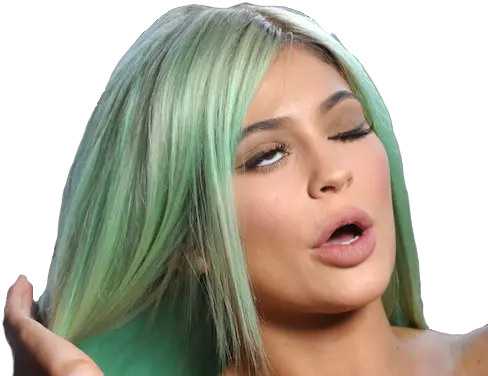 Kylie Jenner Green Hair Kylie Jenner Rolling Eyes Png Kylie Jenner Transparent