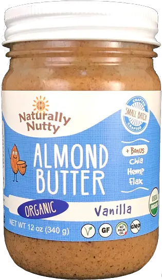 Organic Vanilla Almond Butter Naturally Nutty Organic Vanilla Almond Butter Png Butter Png