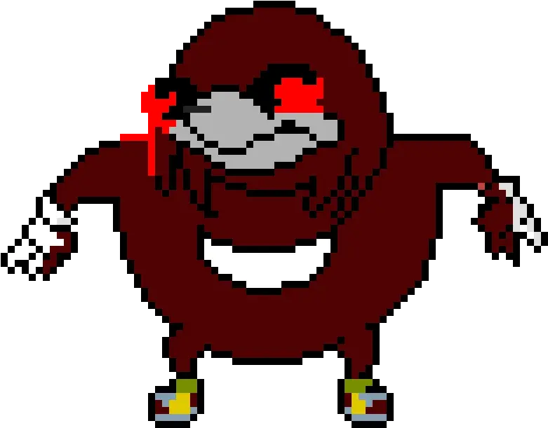 Ugandan Knuckles Exe Pixel Art Minecraft Memes Png Uganda Knuckles Png