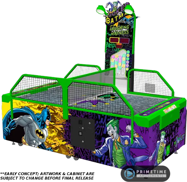 Joker Vs Batman Laughing Madness Primetime Amusements Joker Vs Batman Laughing Madness Air Hockey Png Batman Joker Logo